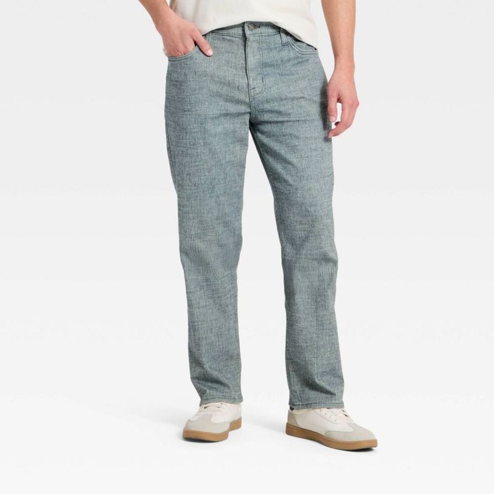 Men's Straight Fit Jeans - Goodfellow & Co Gray 38x32
